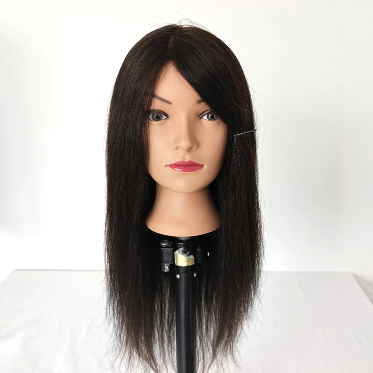 24 Inches Female Human Hair Doll Manikin Wholesale Mannequin With  Hair Hairdressing Mannequins Training Head For Barber
