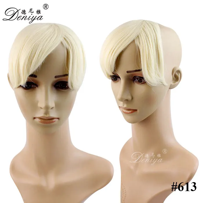 On Sale Cheap Top Quality Synthetic Fiber Easy Clip In Fringe Bang Hair Pieces