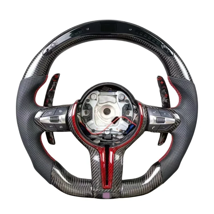 Подходит для рулевого колеса BMW F20 F21 E46 E90 E92 F30 F34 F10 из углеродного волокна светодиодный руль на заказ