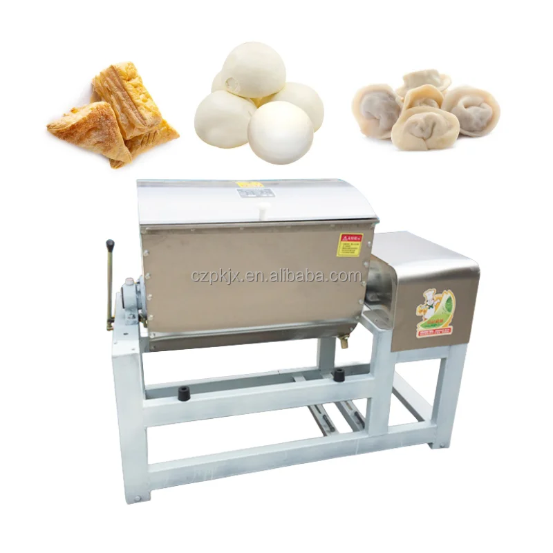20kg 25kg 30kg 50kg 75kg 100kg 150kg 200kg Large Capacity Horizontal Flour Dough Mixer for Bakery Food Bread Dough Kneader