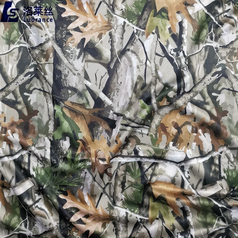 Tree and leaves Printed AWJ Athelete Wicking Jersey Fabric