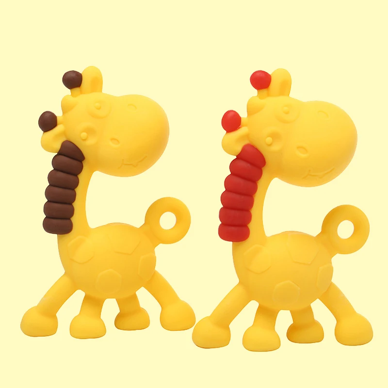 Legenday Bpa бесплатно для кормления игрушки-прорезыватели Забавные Животные Жираф Форма силиконовый детский Прорезыватель