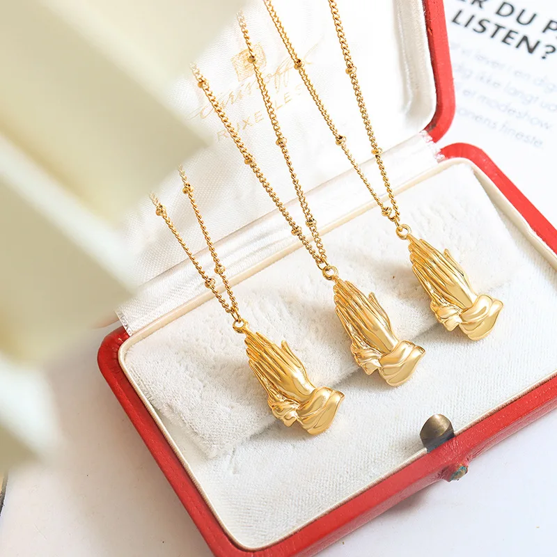 Vershal VSB1432 Hip Hop Style 18k Gold-plated Stainless Steel Buddha pendant Custom Logo Necklace