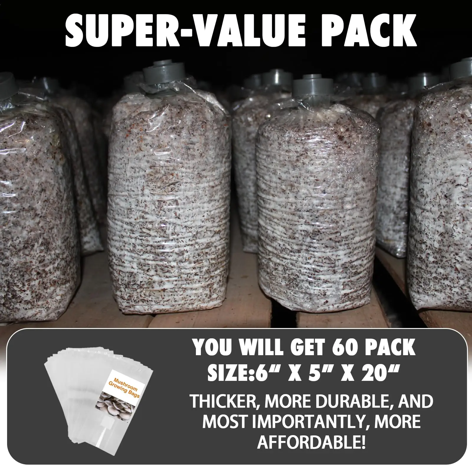 biodegradable mushroom grow bags plastic bags for growing mushrooms with injection port 0.08 Vegetable felt planting grow bags