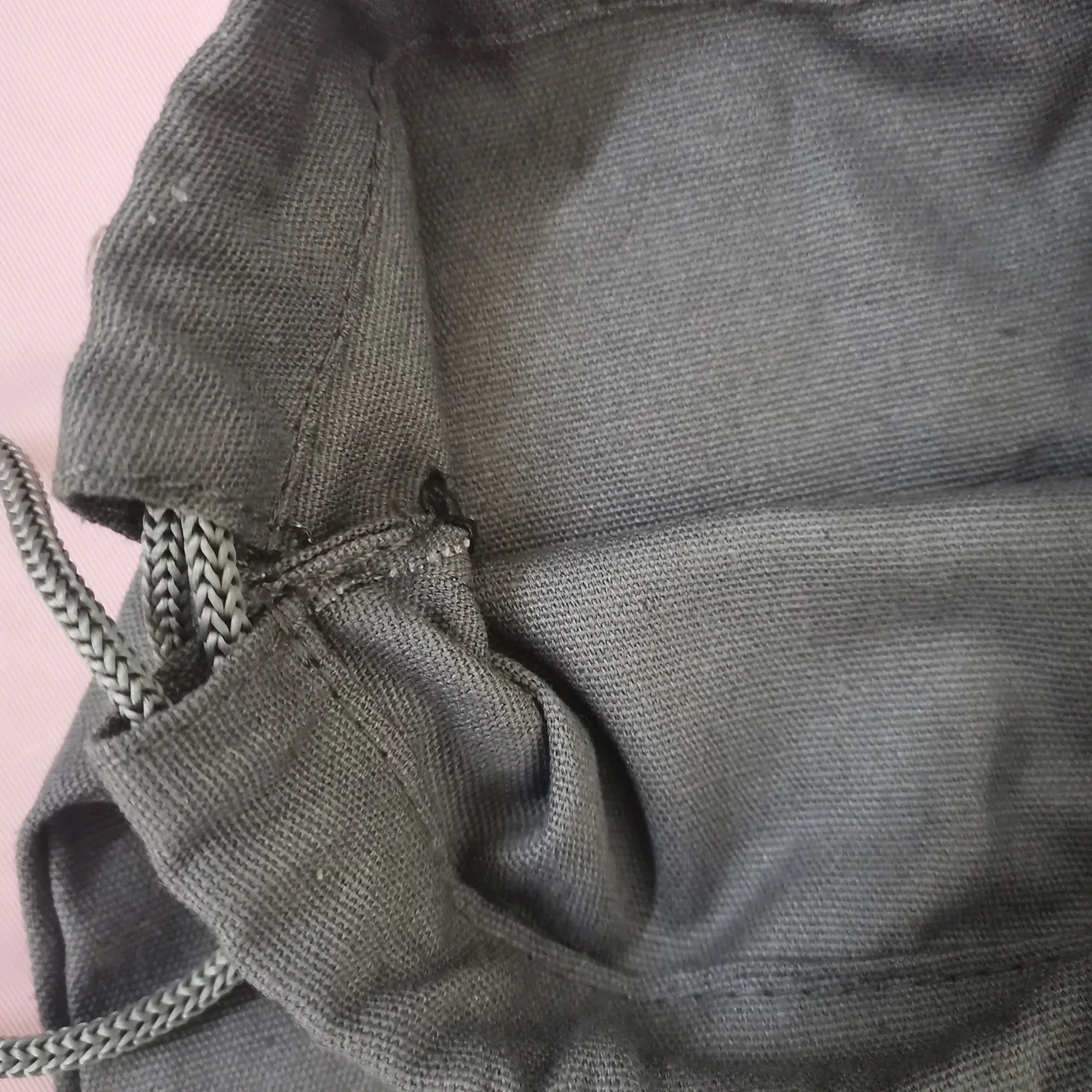 
Dark Gray Cotton Draw String Bag 40cm x 27cm 