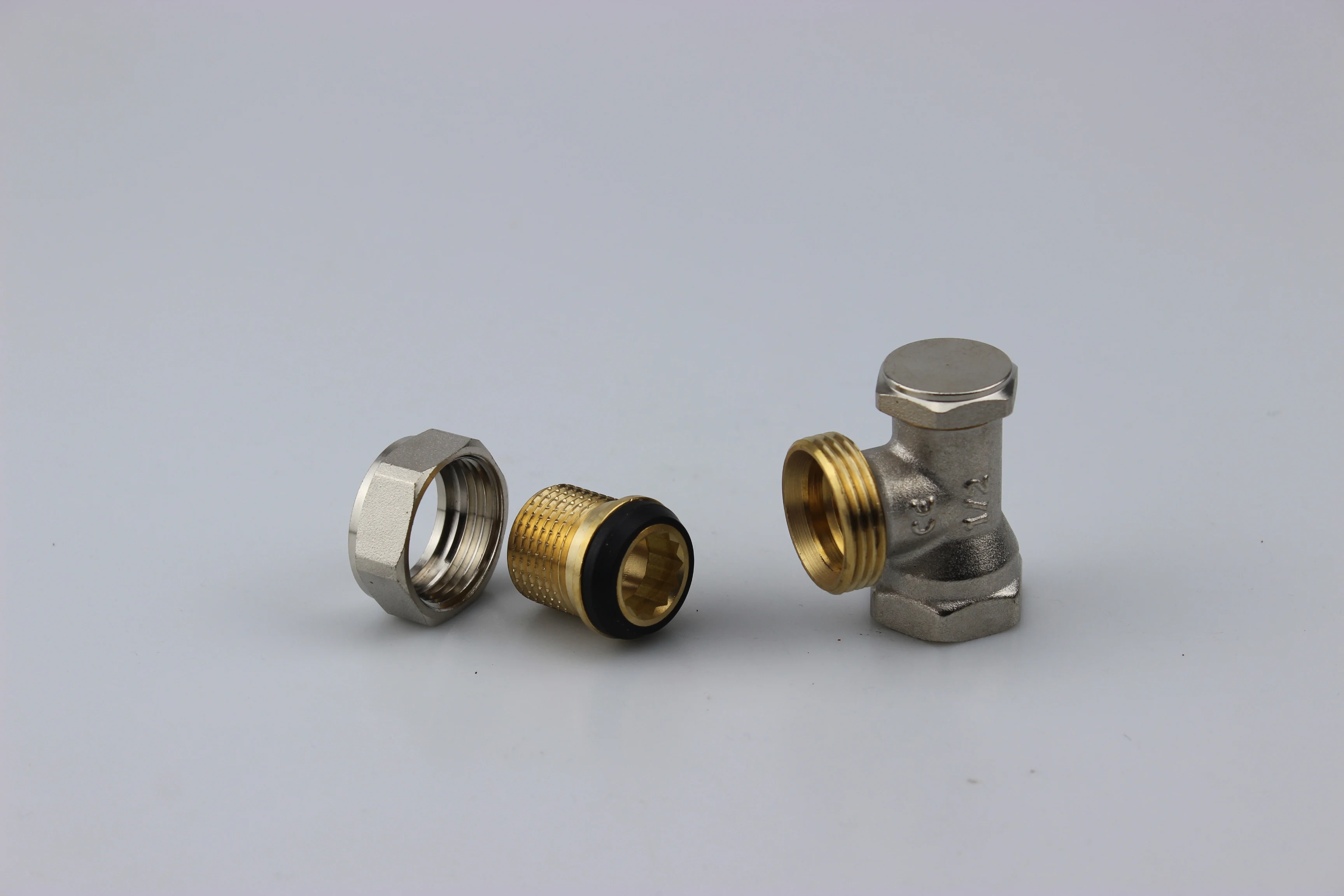 Brass Angle Thermostatic Valve Radiator For Heating Manual with Nickel Plated