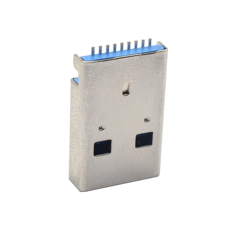 usb 3.0 connector male A 9 Pins SMD 180 degree SMT usb male connector socket Sink Plate Type 1.8A 30V