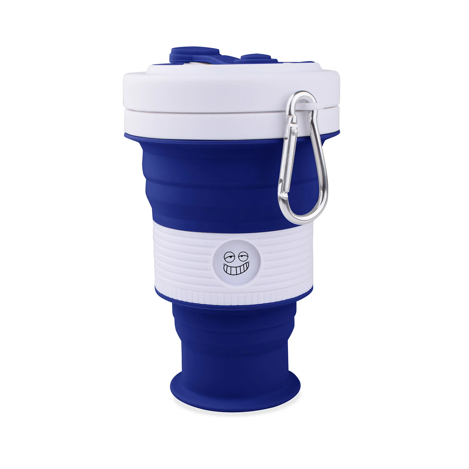 18 oz Double Wall Sleeve Travel Mugs Foldable Silicone Rubber Drinking Leak Proof Portable Reusable Collapsible Coffee Cup