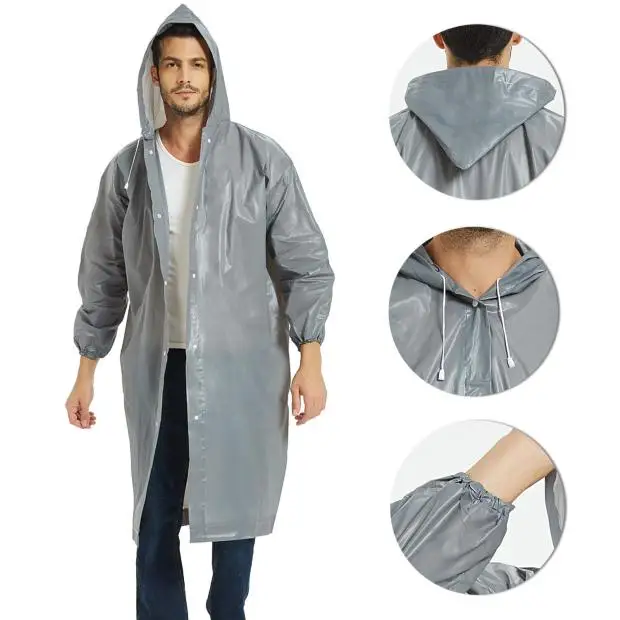 
Bio material LDPE hooded raincoat 