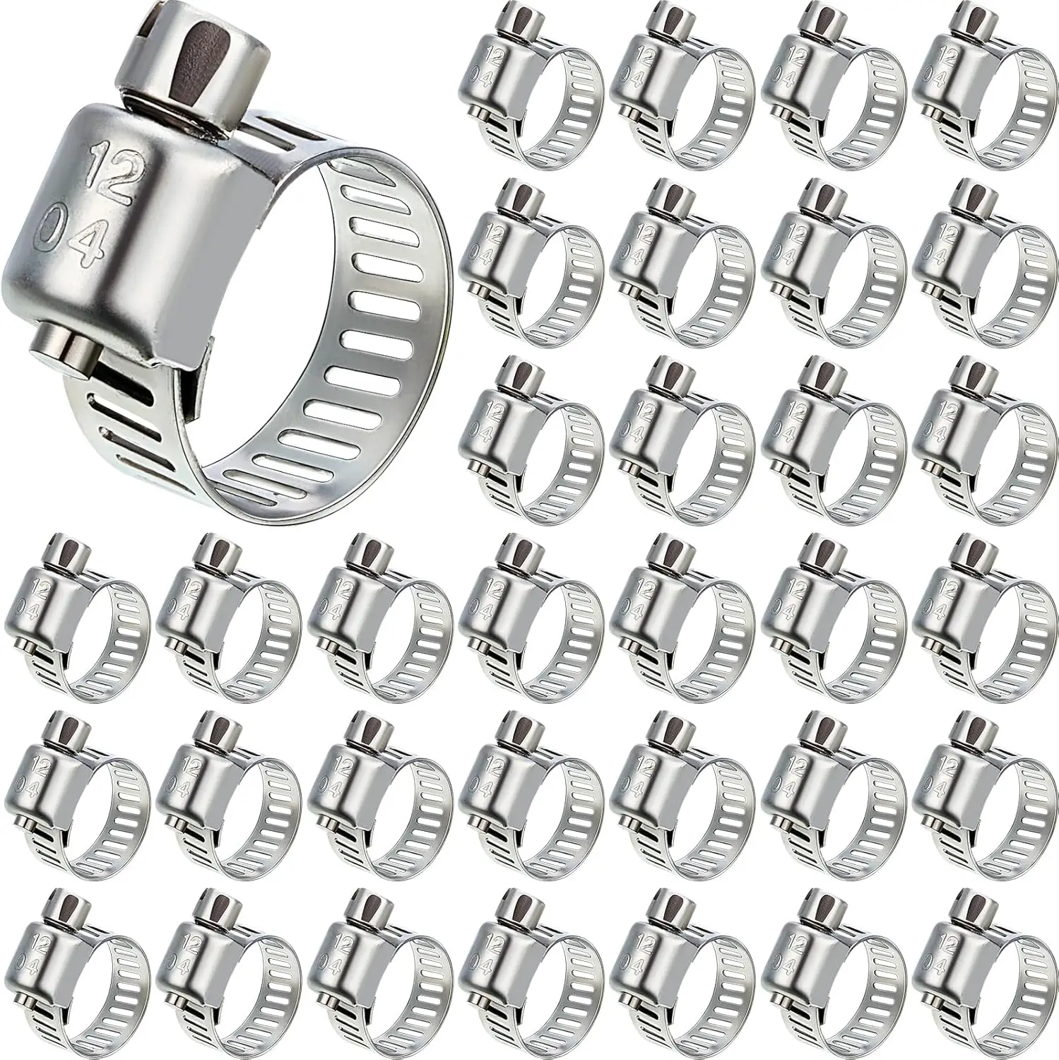 Large heavy duty American type pipe clip stainless steel hose clamp