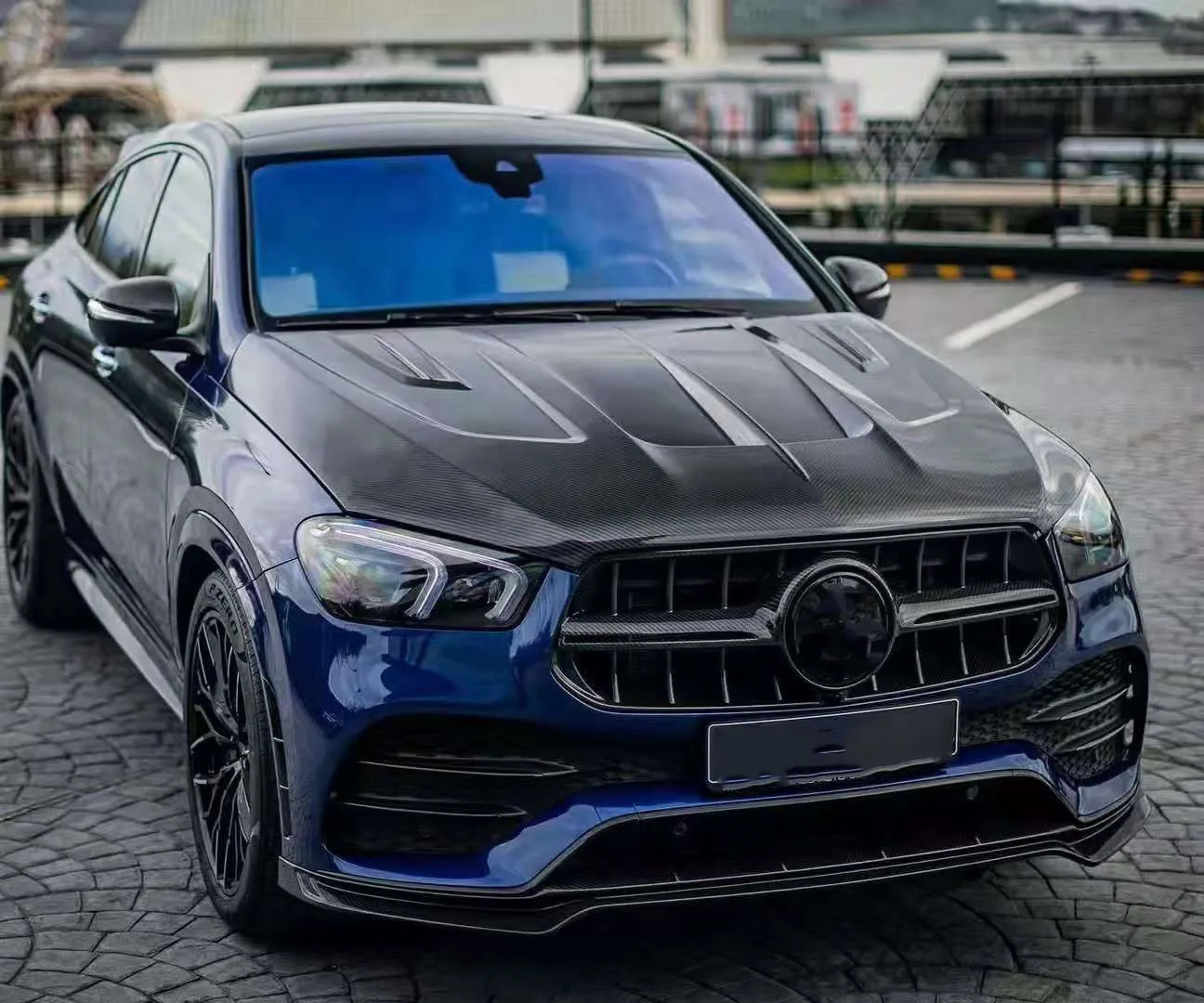 Runde для Mercedes GLE C167 W167 Комплект кузова 2019-2021 Coupe LART дизайн из углеродного волокна передняя губа задний диффузор спойлер на