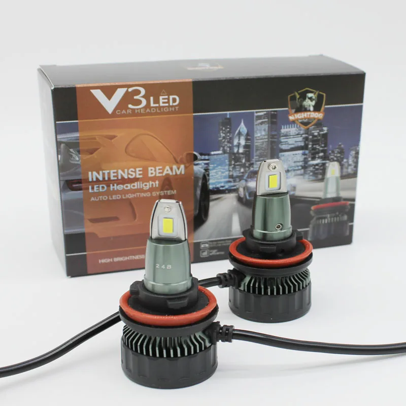 Высококачественные Автомобильные светодиодные фары focos led luces led para atuo Противотуманные фары H11 лампы 6000K белый V3 светодиодный Автомобильный свет