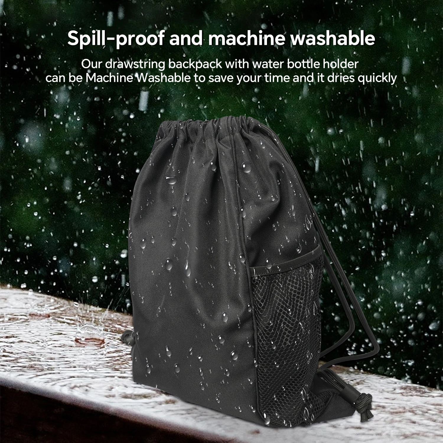 Durable Factory Price Custom Promotional Large Capacity drawstring Nylon Sports Backpack Bag for exercise clothes shoes