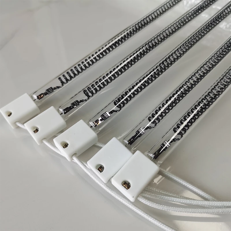 1000w 400mm Far Infrared Wave High Pure Quartz Wide Carbon Fiber Halogen Lamp Infrared  Heat Lamp