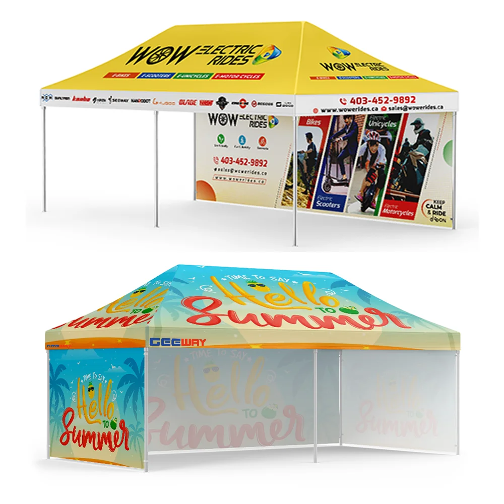 Cheap custom printed outdoor canopy tent 3 x 6m 10X20ft heavy duty custom canopy tent for events