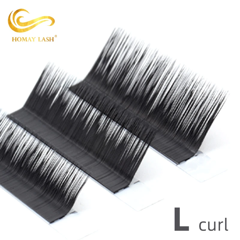 0.05 0.07 L L+ LC LD M curl 20mm individual lash extension lash trays faux mink cashmere volume eyelash extension lash trays