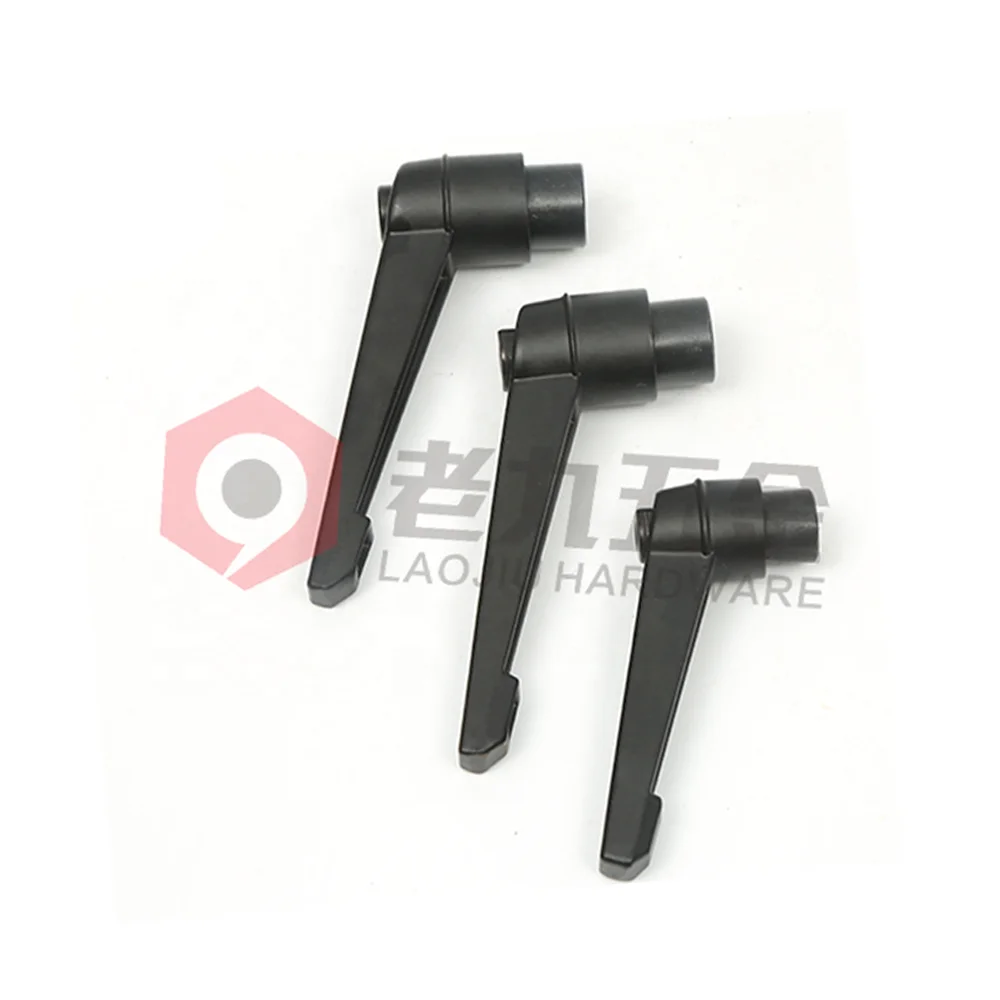 Professional Manufacturer Customizable M8 Adjustable Clamping Lever Straight Black Screw Handle