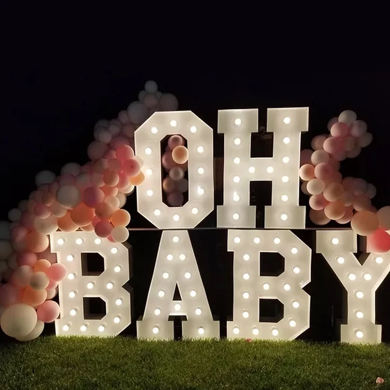 Светодиодные электронные знаки, гигантский шатер с надписью love для вечеринки в честь Дня Рождения, 4 фута, 5 футов, световое количество для свадебного декора, реквизит для мероприятий