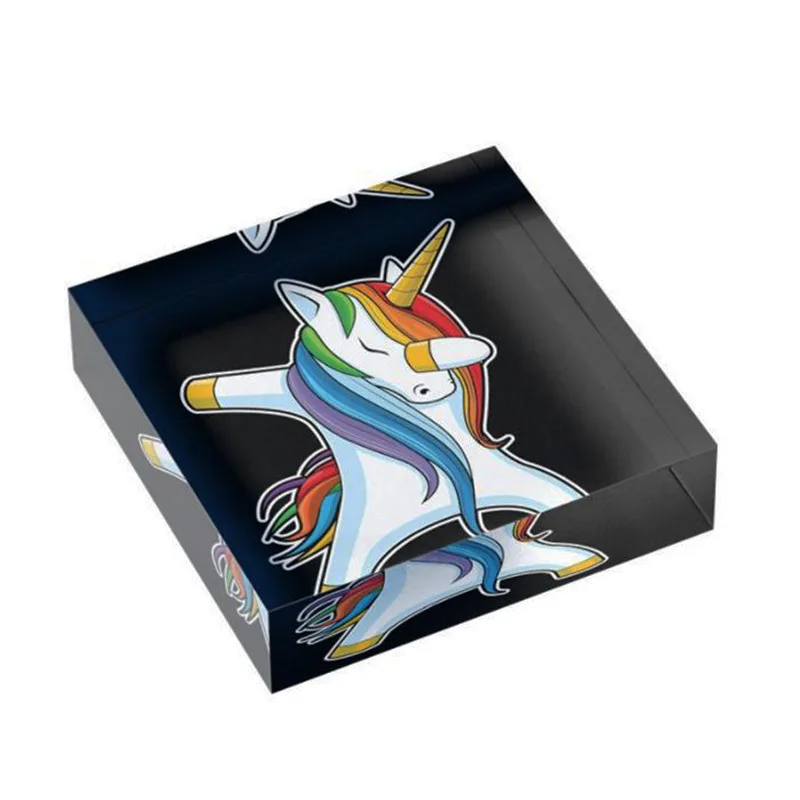 A5 A6 Custom Anime UV Photo Print Clear Crystal Display Lucite Acrylic Block for printing