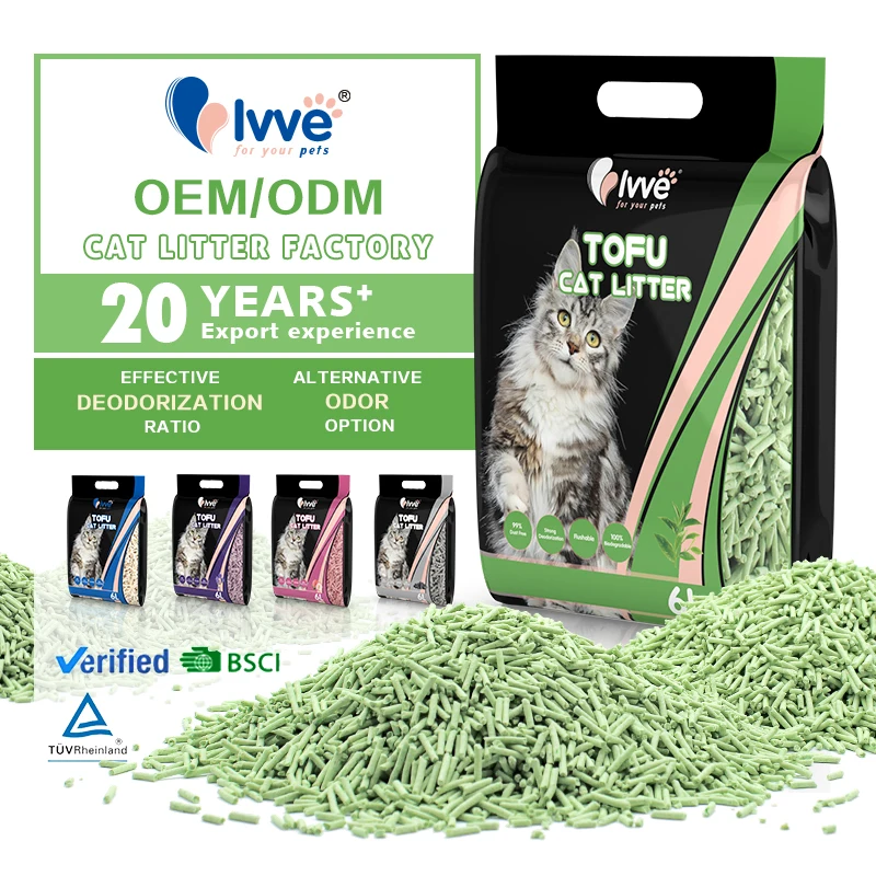 Dust-Free Clumping Quickly Absorb Tofu Cat Litter Sands for Cats