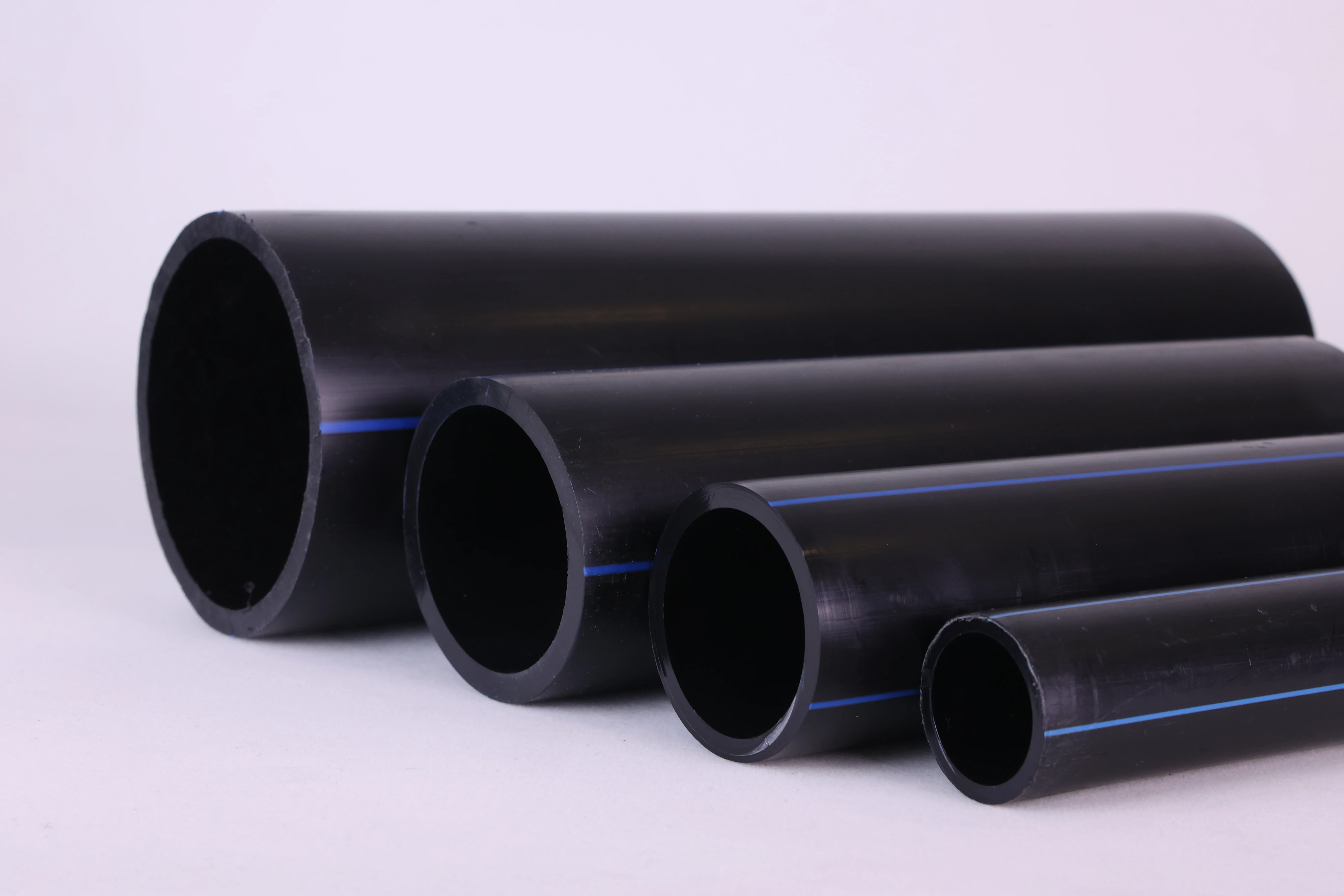 Polyethylene PE100 Grade HDPE Drain Pipe Black Plastic Tube For Sale