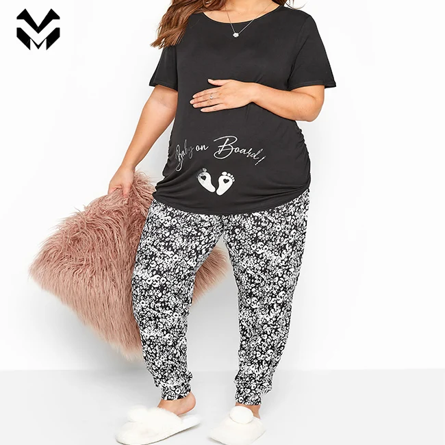 Лидер продаж 2021 года, черная одежда больших размеров для беременных «Baby On Board», Одежда для беременных