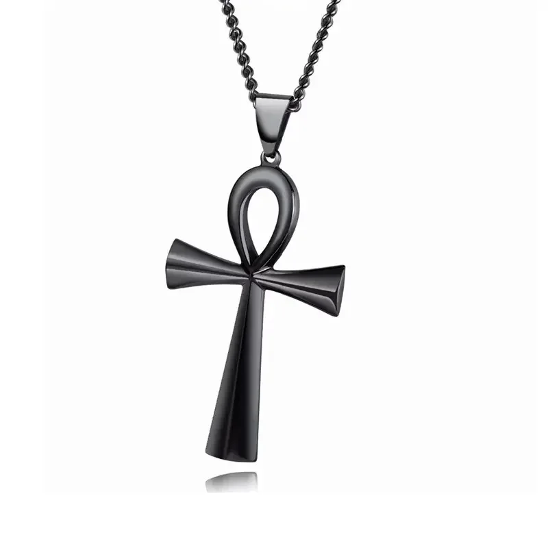 Fashion Hip Hop bow cross necklace shiny pendant for men women gothic jewelry Halloween Christmas Gifts
