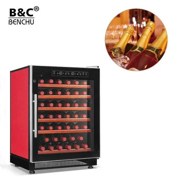 
41 Bottle Compressor fridge Wine cooler cabinet/Refrigerated wine box cooler for home/hotel with LED 