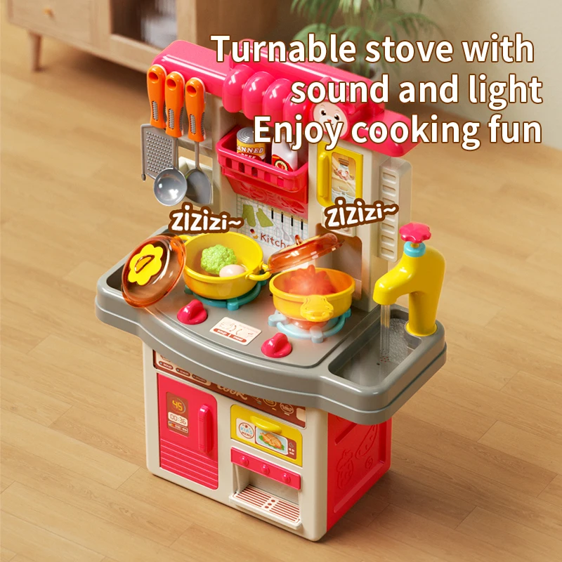 Little Chef Music Toddler Sizzling Kids Cooking Set Toy Other Pretend Play Preschool Boys Plastic Housekeeping Kitchen Toys Boys
