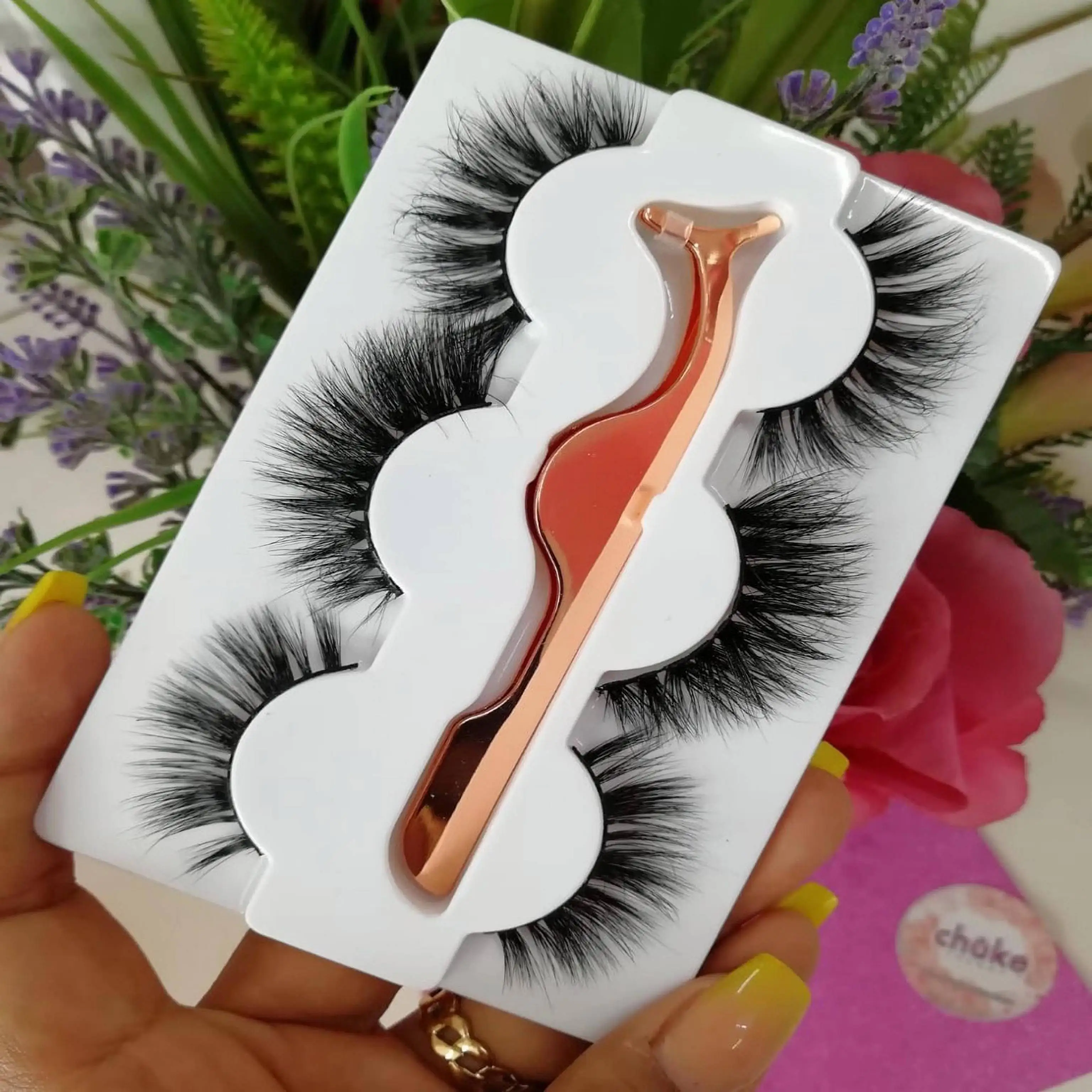 
Wholesale 3D Mink Magnetic Eyelashes, Hot Sale 5 Magnets Magnetic False Eyelashes, 6D 5D 3D 25mm Faux Mink Eyelash Extensions 