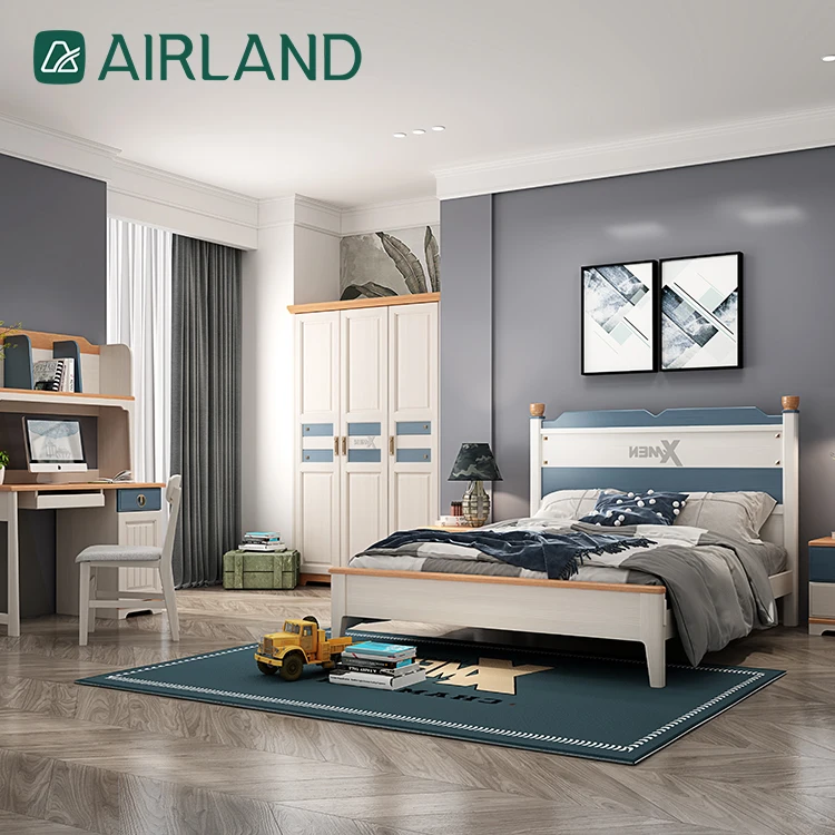 Airland Modern Wood Frame Children Bed Girls Children Single Bed Child Bed With Storage