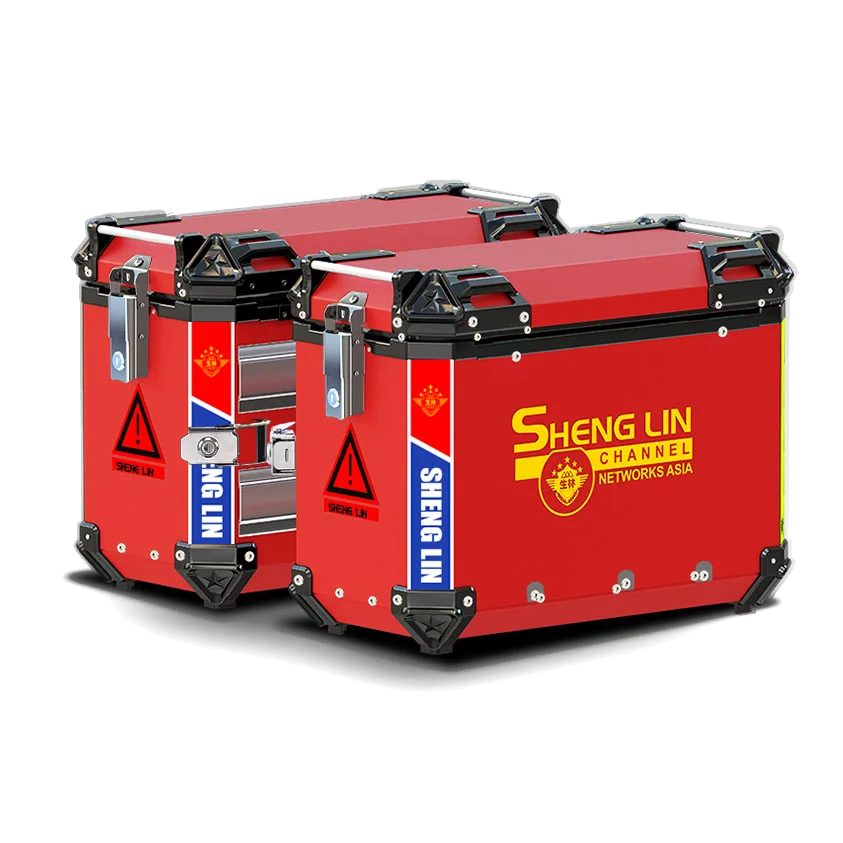 Aluminum Motorcycle Side Box 39L Motorcycle Pannier with Side Racks