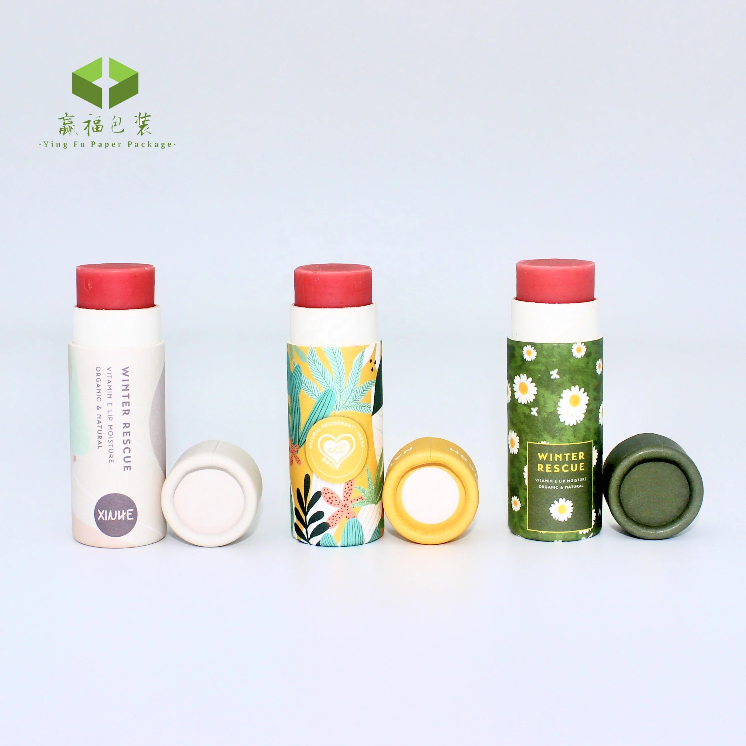 Aluminum free deodorant in paper tube packaging old spice kraft paper tube for lip balm eco for 10ml 30ml 50ml