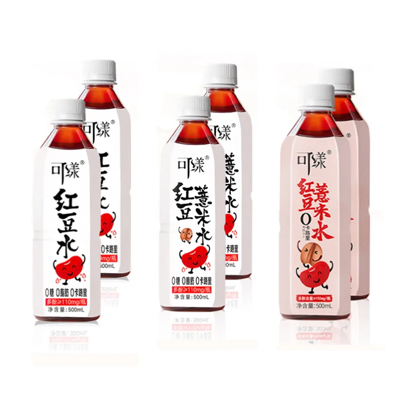 Red bean and barley water zero sugar zero card zero fat drinking water barley water sugar-free plant drink 500ml*15 bottles