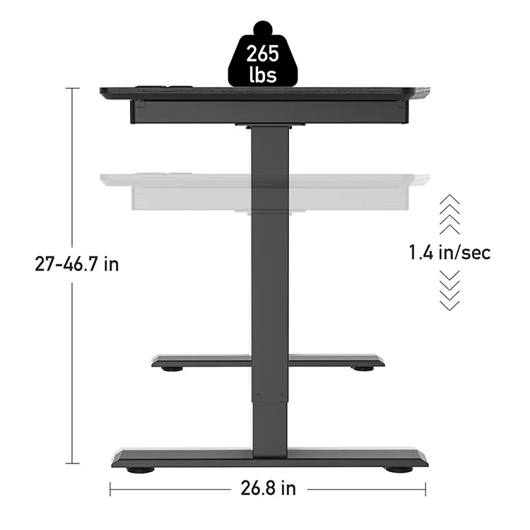 
Economical Wooden Sit Stand Working Luxury Executive Office Principal Stand Up Desk Dual Motor Electric Lifting Office Table 