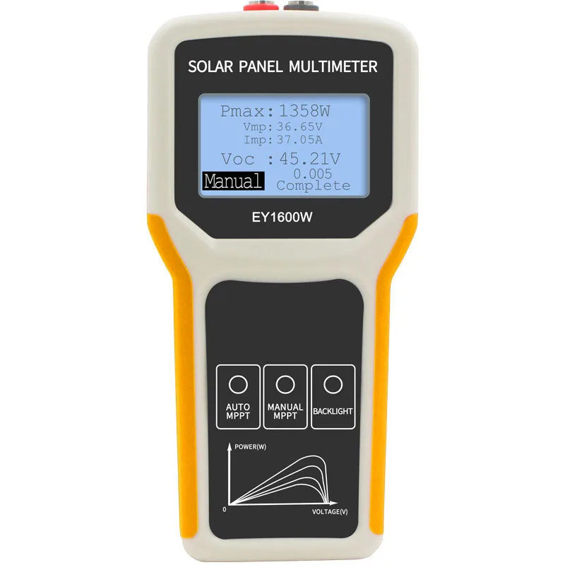 QJC EY1600W LCD MPPT solar panel multimeter solar panel tester smart current tester voltage tester digital power meter VOC