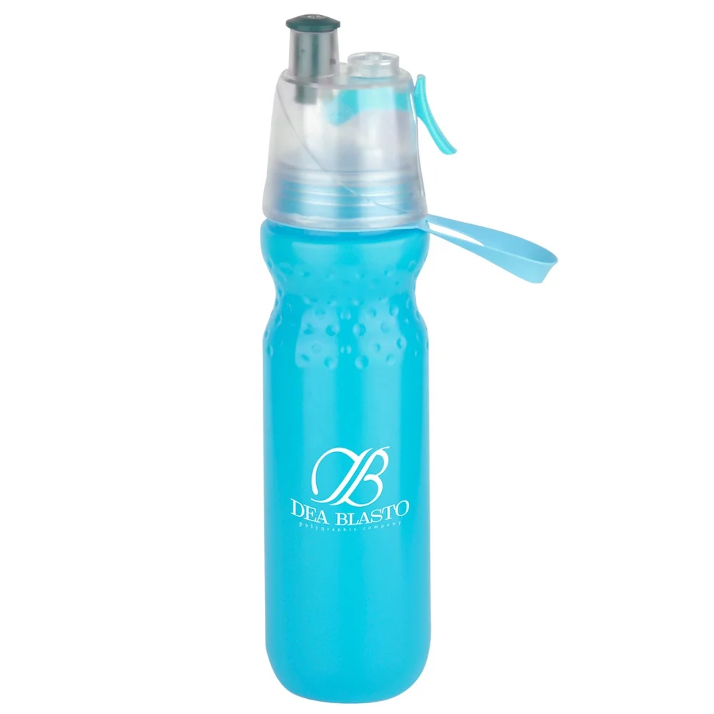 750ML Gym Misting Cool Water Bottles Eco Friendly Custom Durable Plastic Mist Spray Drinking Bottles