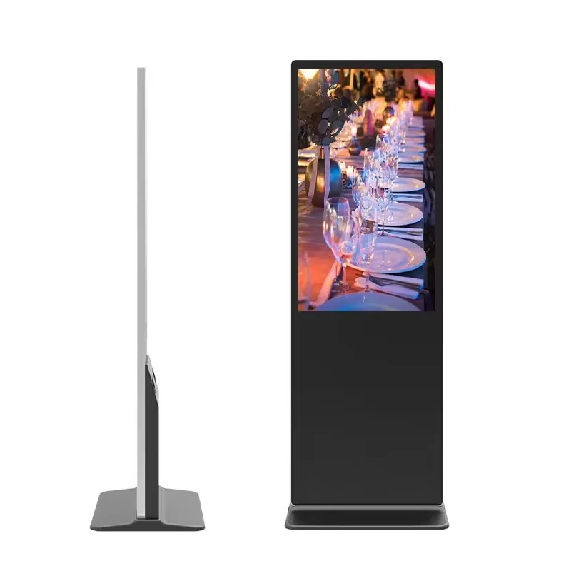 43/55 inch lcd advertising equipment free standing vertical touch screen monitor