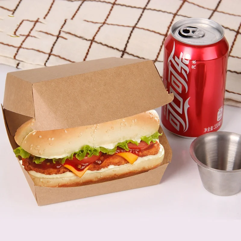White Biodegradable Craft Fries Box Packaging Custom Print Packing Cardboard Paper Box Chicken Wings Packaging