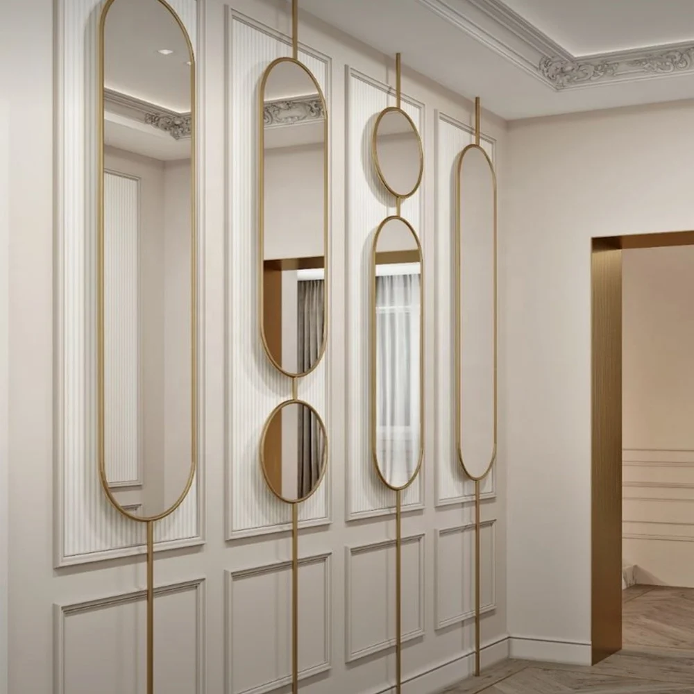 Eco-friendly Bathroom Mirror Led Light Flexible Printer Drawers Dresser Dressing Arch Gold Touch Lights Wall Bathroom Mirror