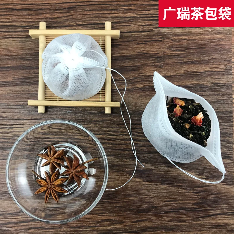 New design boat shape bio degradable Disposable Tea Bags with Drawstring  3D flower pla tea bag