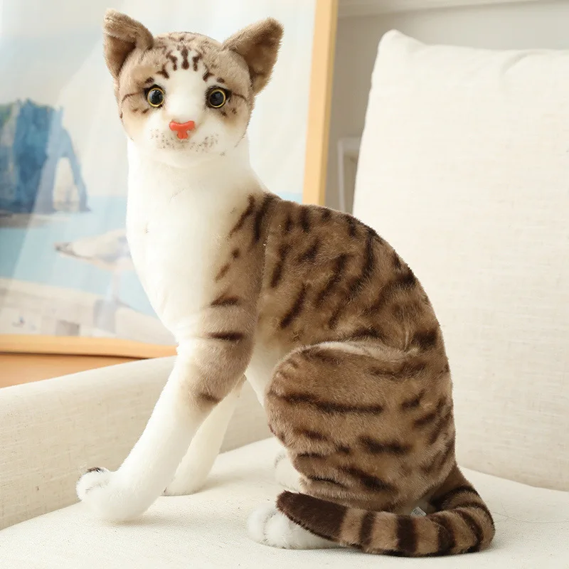 Wholesale Simulation Cute Plush Toy Lazy Cat Realistic Cat Plush Toy Cat Stuffed Animal Toy