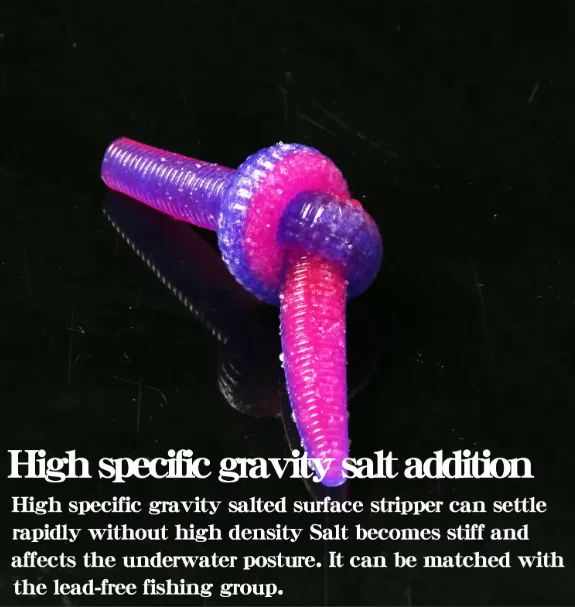 14cm 10.6g Soft Salted Bait Body Efficient Fish Trap for Bass Fishing PVC Larva Walking Worm Lure for Lake and Stream Fishing