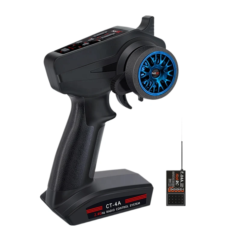 FHSS Radio System Remote Control Transmitter With Receiver For RC Car Boat Tank Truck HOTRC CT-4A 4CH 2.4G