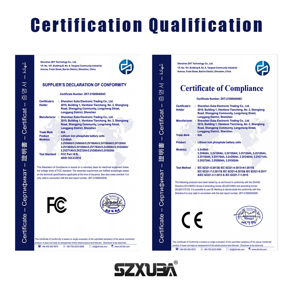 SZXUBA Lifepo4 литиевая батарея 3 2 В 50 А · ч для солнечной системы Rv зарядка 12 24 48 60