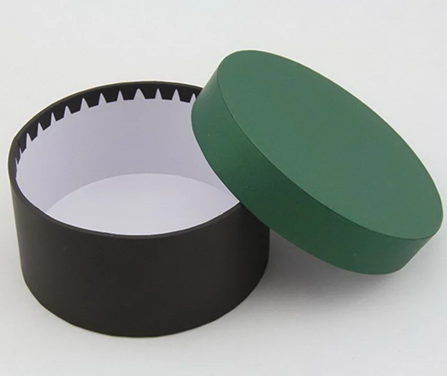 
handle design round chipboard packaging printing paper hat box 