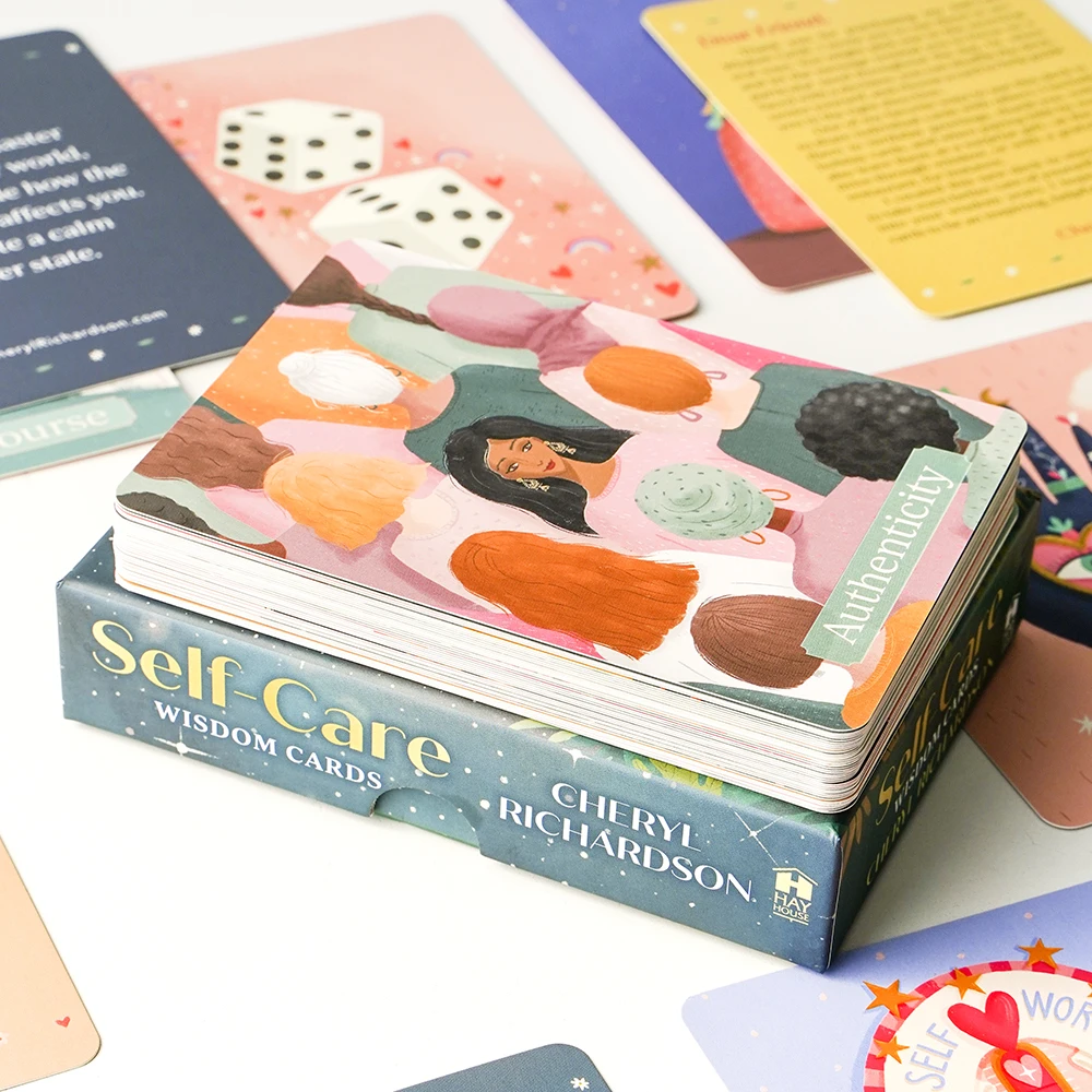 Wholesale Paper Self Care Collection Wisdom Playing Positive Affirmation Custom Printing Game Cards