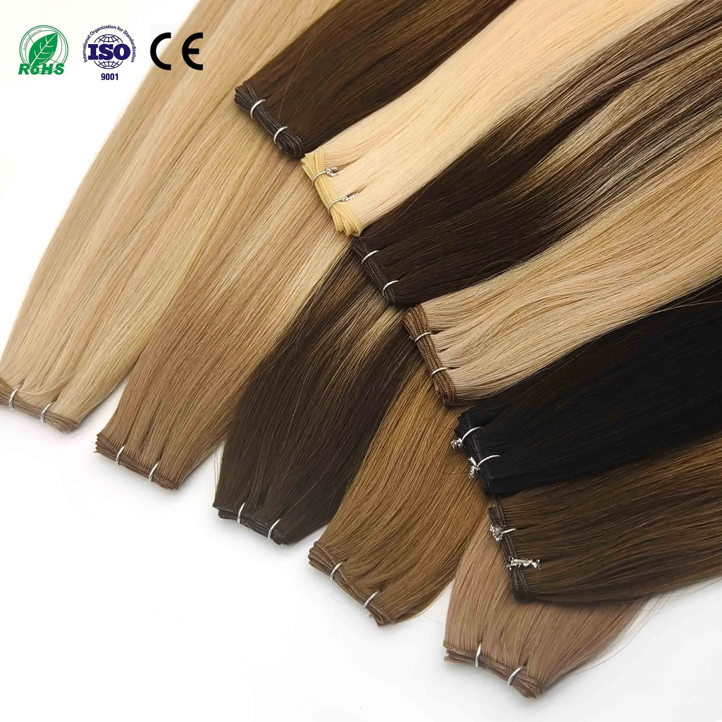 Fasimei High Quality Raw Cuticle Aligned Hair Products Genius Weft Hair Extensions European Hair Extensions