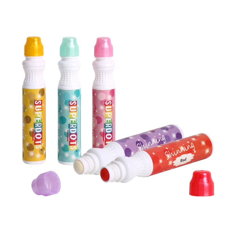 40ml  Special shape and dot paint bingo dauber things 1.5OZ bottle 15mm nib bingo dabber marker welcome factory price