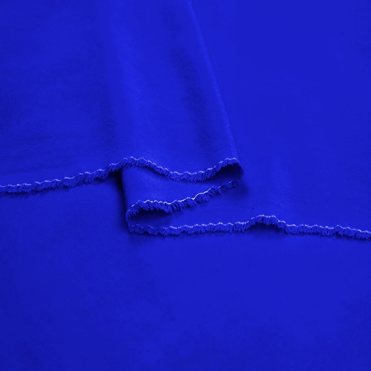 Italian silk fabric 16mm silk crepe de chine 140cm width No.11 royal blue color for sleepwear, wedding dress.